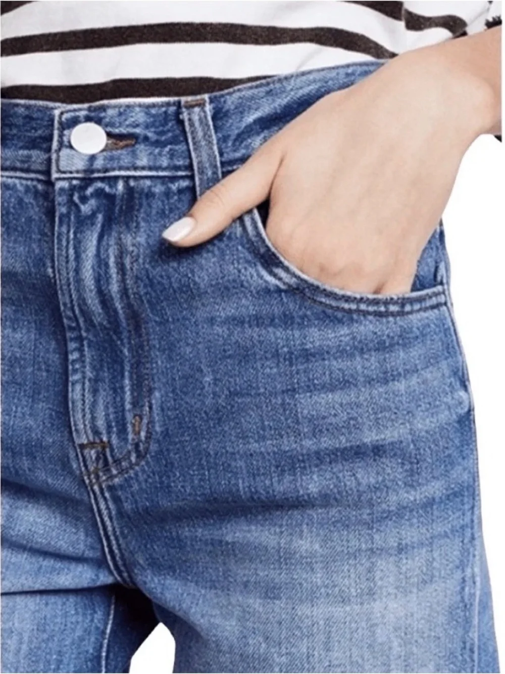 J BRAND Joan High-Rise Blue Denim Women’s Shorts Size 26 - Picture 4 of 16